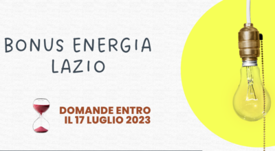 Bonus Energia Lazio, al via le domande