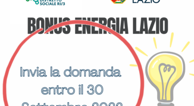 Bonus Energia Lazio, non hai ancora presentato la domanda? Fallo ora